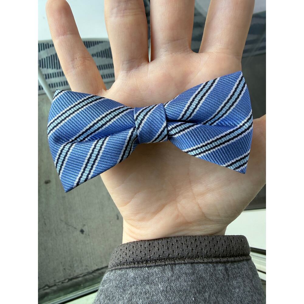 NWT Boys Blue Striped Bow Tie